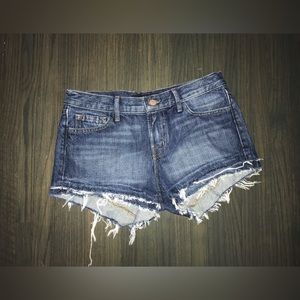 J BRAND GRANADA Denim DISTRESSED JEAN SACHI SHORTS SIZE 24 RETAIL $180
